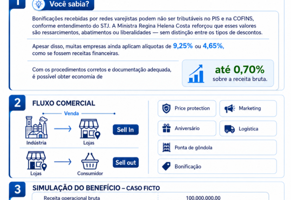 CRÉDITOS DE PIS COFINS SOBRE BONIFICAÇÕES PIS e Cofins sobre bonificações